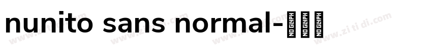 nunito sans normal字体转换